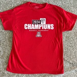 PAC12 champions 2024
Arizona Wildcats baseball 
Red, unisex size L 
RIP PAC12